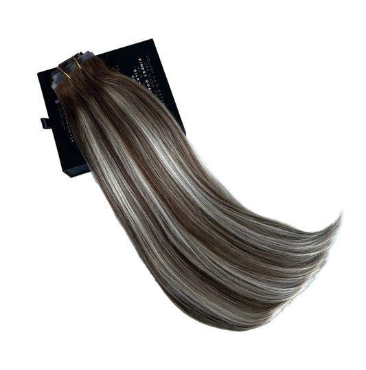 HAZELNUT BRONDIE (ROOTED) - Ultra Seamless Clip-Ins