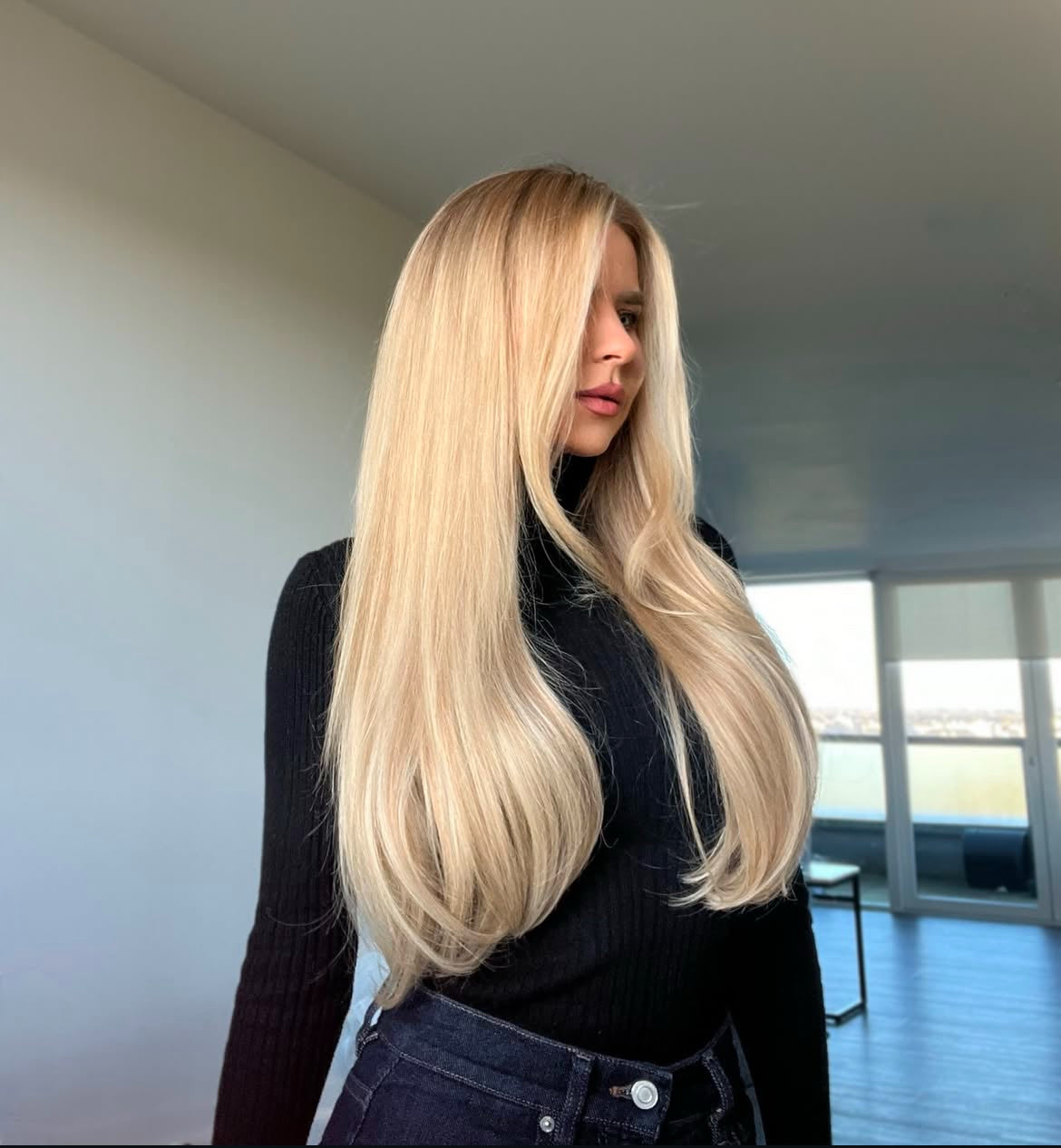 OATMILK BLONDE (ROOTED) - Ultra Seamless Clip In Human Hair Extensions