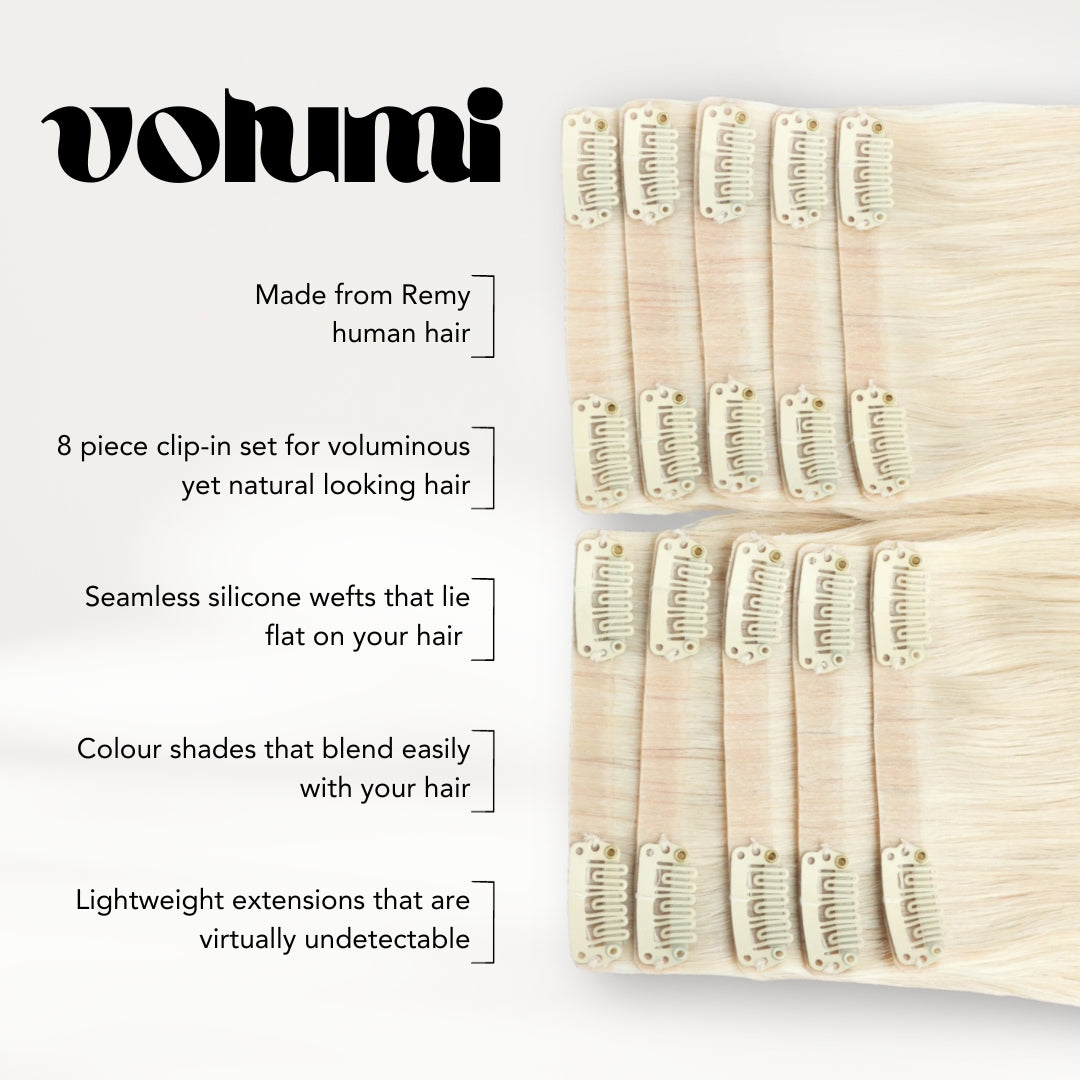 PLATINUM - Ultra Seamless Clip In Human Hair Extensions
