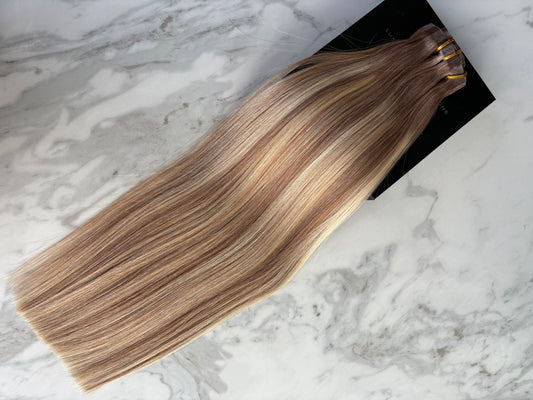 OAK BLONDE (ROOTED) - Seamless Clip-Ins