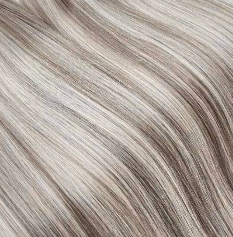 ASH BLONDE - Ultra Seamless Clip In Human Hair Extensions