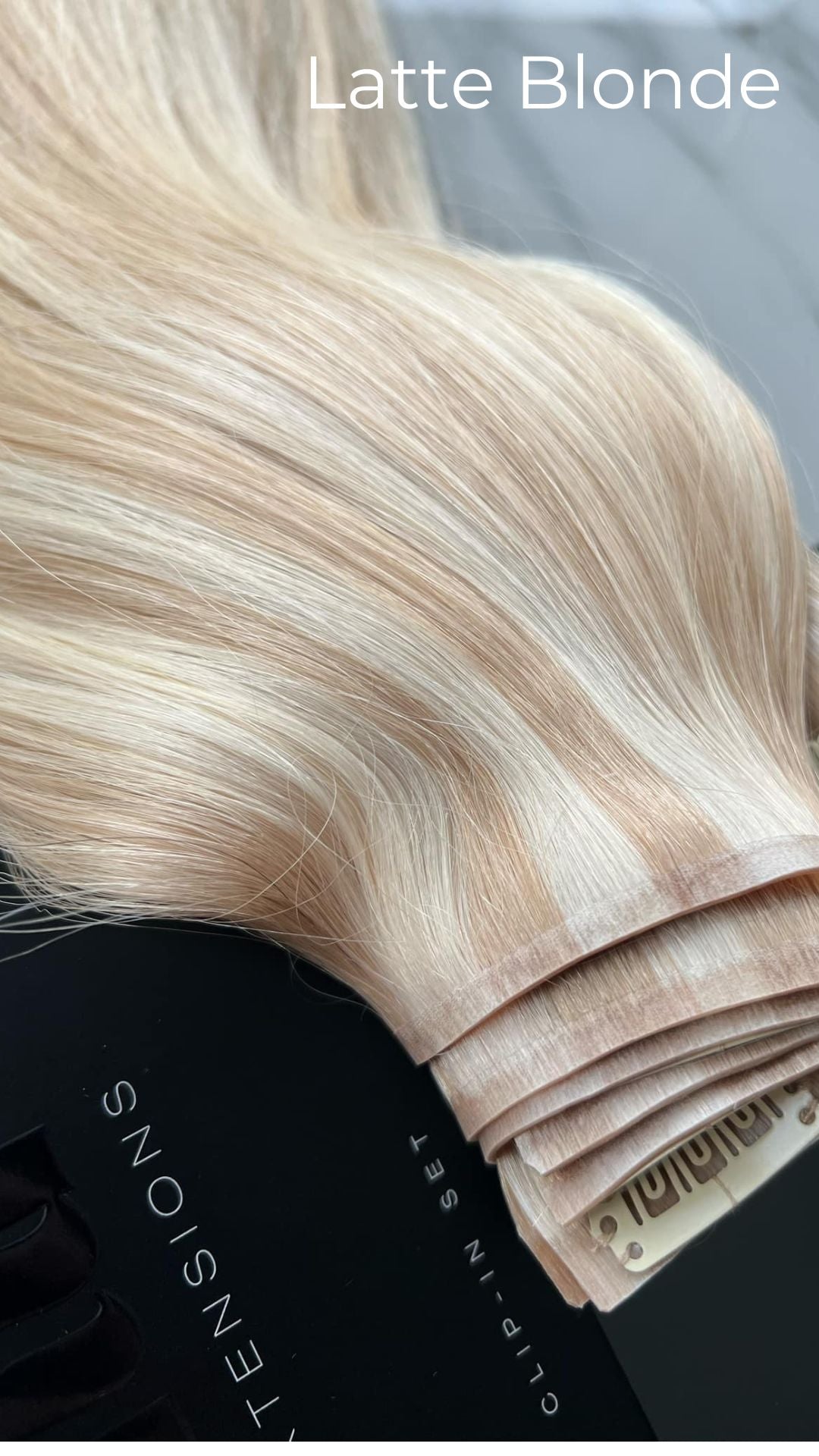 latte blonde ultra seamless clip ins hair extensions ireland shop 