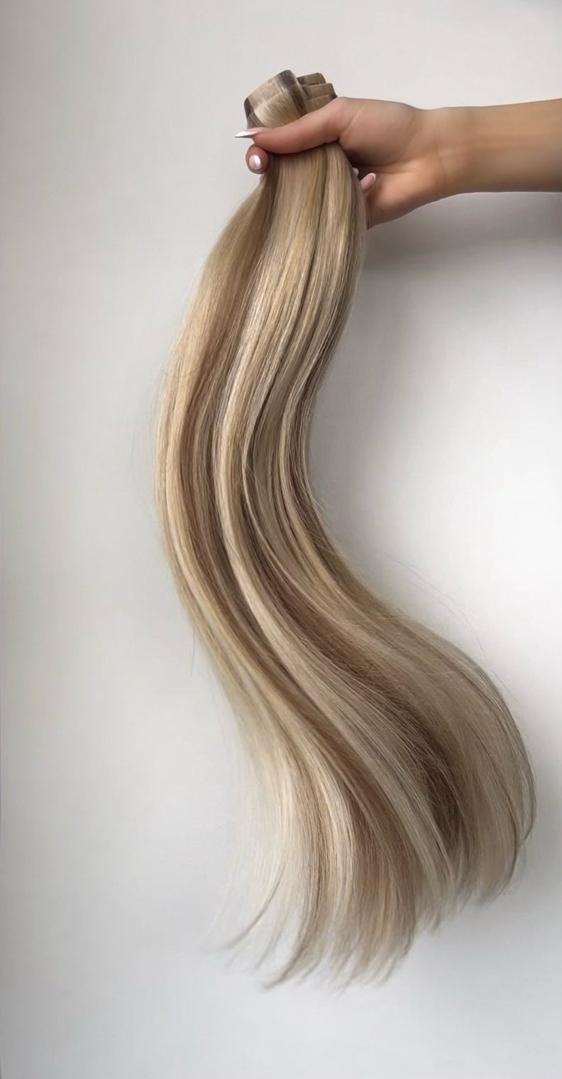 BEACH BLONDE - Ultra Seamless Clip In Human Hair Extensions