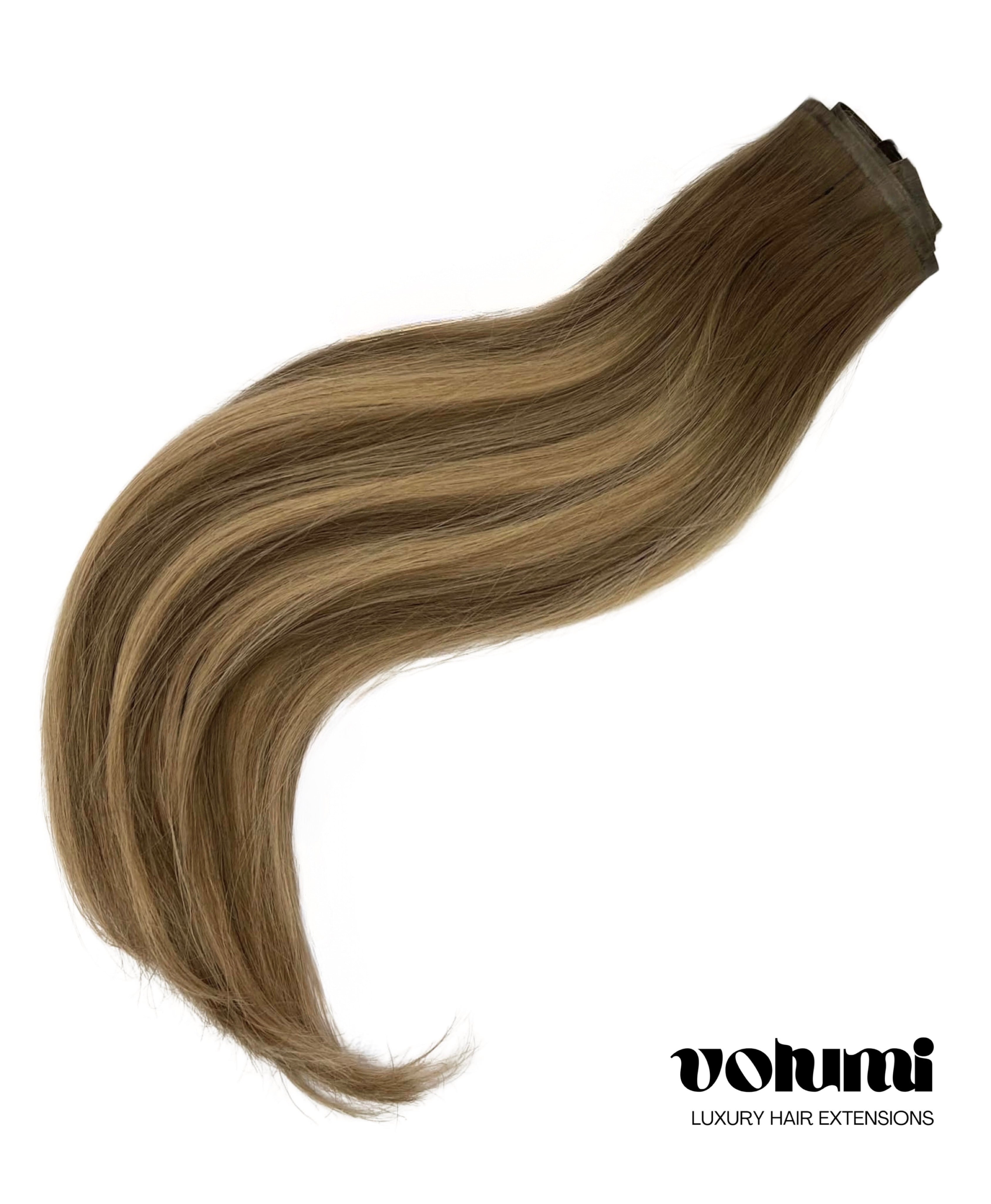 BRONDE (ROOTED BALAYAGE) - Ultra Seamless Clip In Human Hair Extensions