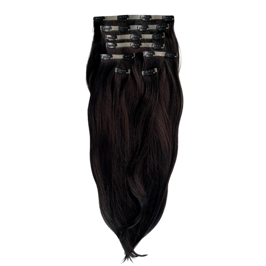 Ireland Dublin seamless human hair clip-in extensions bronde brunette highlights blonde balayage clip-ins