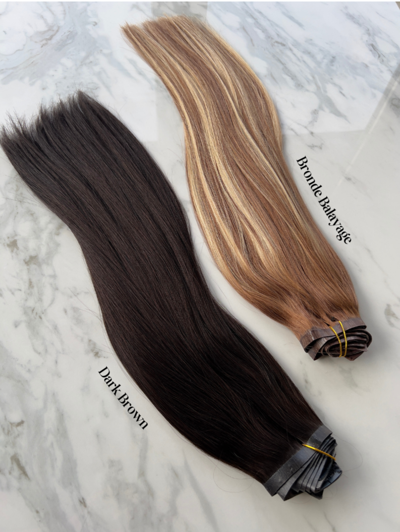 hair extensions ireland, blonde brown clip-in human hair extensions ireland, bronde balayage, natural, brown, blonde, highlights blonde