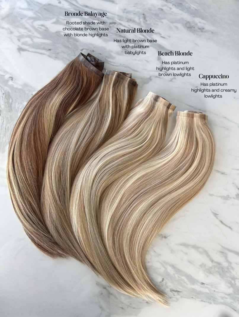 BRONDE ROOTED BALAYAGE Ultra Seamless Clip In Human Hair Extension